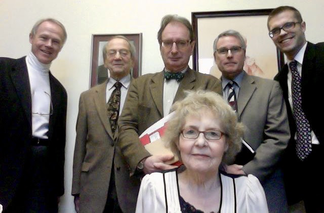 Andrew DeCort with Jean Bethke Elshtain, Jean-Luc Marion, Willian Schweiker, Donald Levine, Constantin Fasolt
