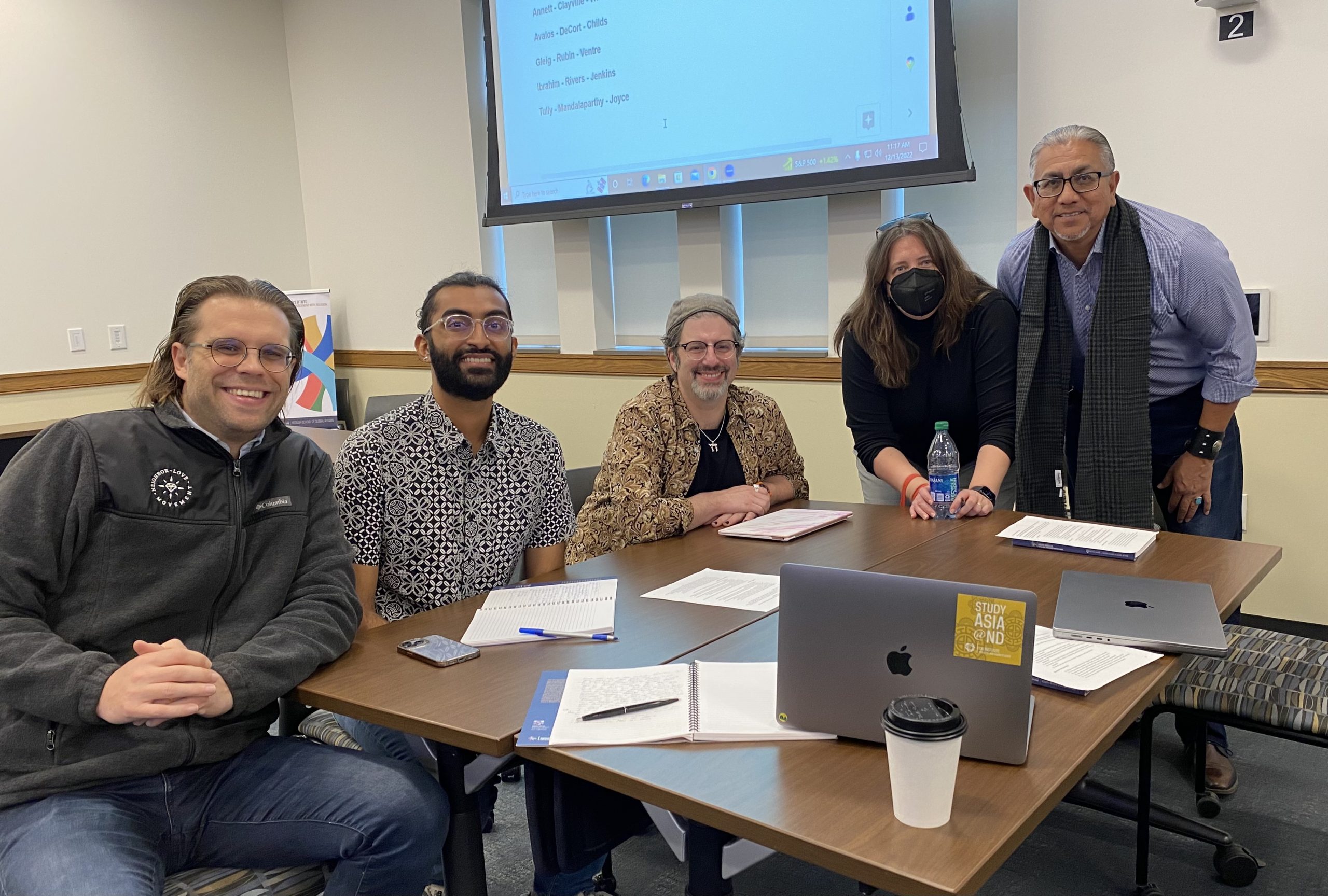 Faith leaders gather for small-group dialogue at the "Faith in the Story" conference at Notre Dame