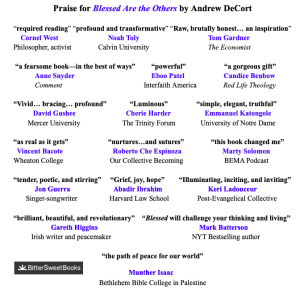 Book endorsements for Andrew DeCort's Blessed Are the Others