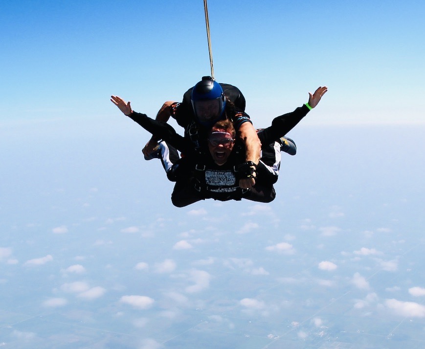 Andrew DeCort skydiving